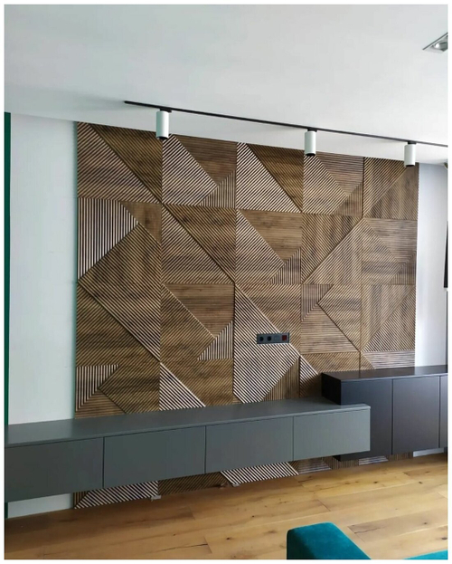 Стеновые 3D панели из наногипса в ламинации 60х60см