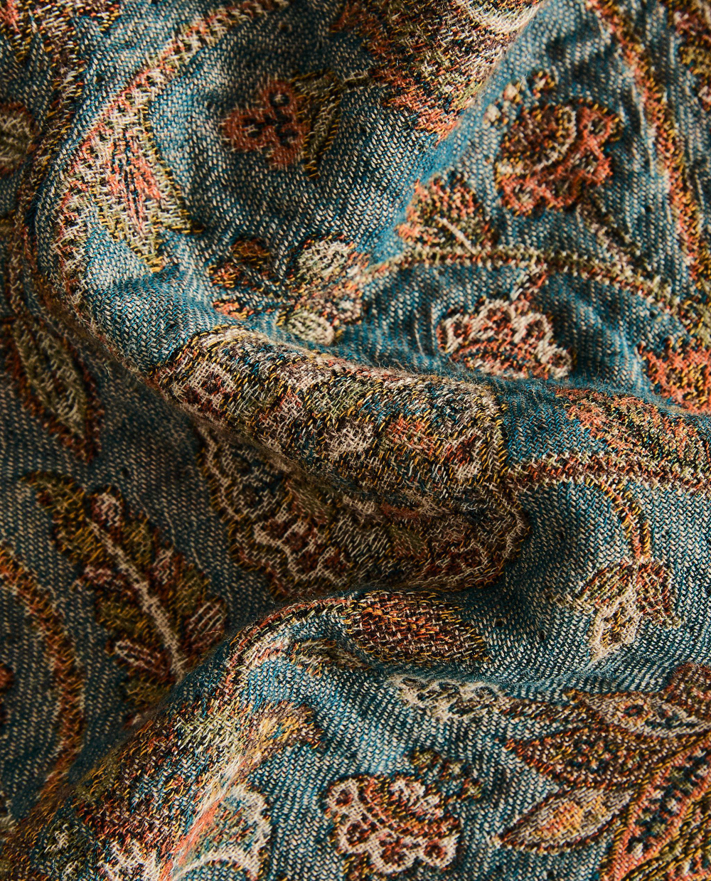 Zara Home плед из хлопка, синий, 140x190 см