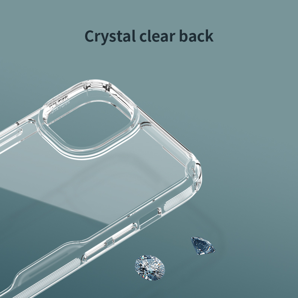 Усиленный прозрачный чехол от Nillkin для смартфона iPhone 15, серия Nature TPU Pro Case
