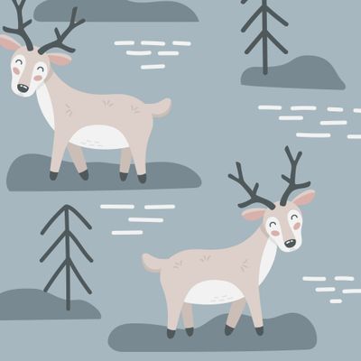 Олени в тундре