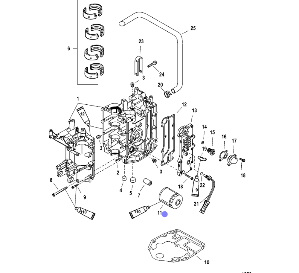 Фильтр масляный Mercury (35-822626Q04)