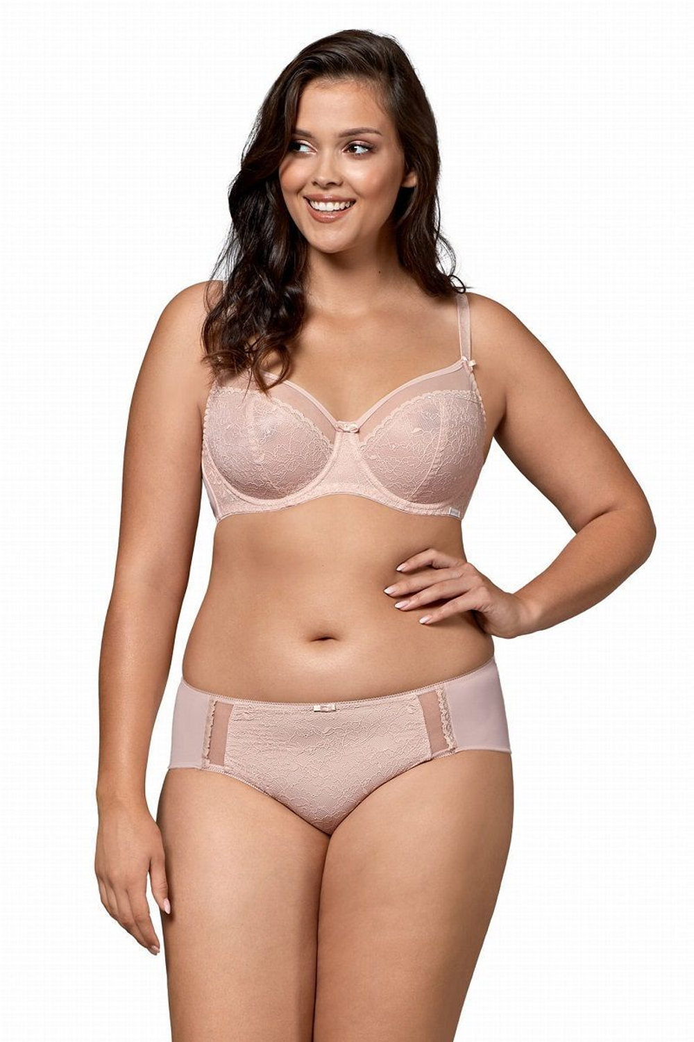 Бюстгальтер Rafaela с мягкими чашками из гипюра (Размер: 75D) (Цвет: кофейный)