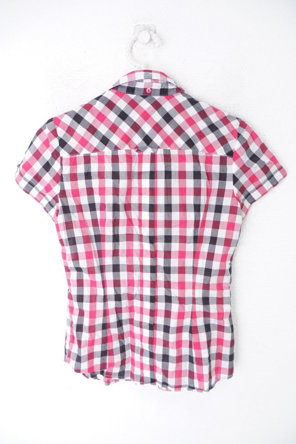 Рубашка с коротким рукавом в клетку 36 размер