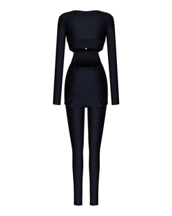 Комбинезон с открытой спиной из бифлекса