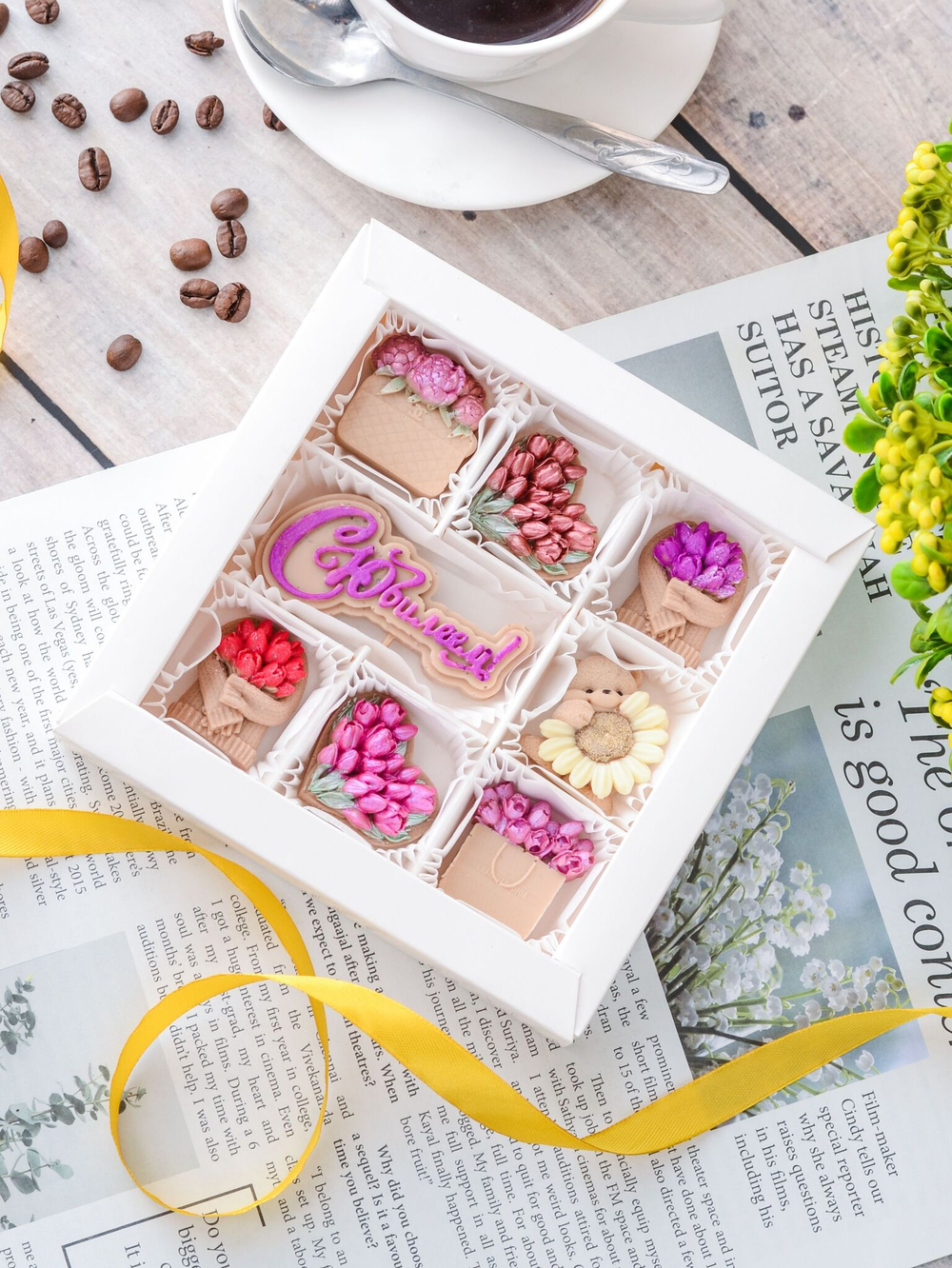 Набор "Весенний" с юбилеем