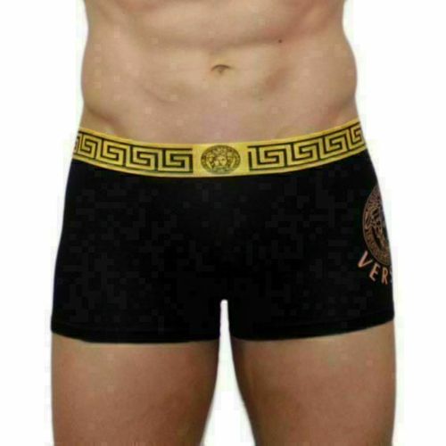 Мужские трусы боксеры черные Versace Black