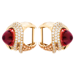 Серьги с Гранатами, Сапфирами и Бриллиантами, E0053-0/12
