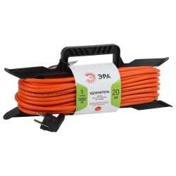 Удлинитель силовой ЭРА UFx-1e-3x1.5-20m на рамке c заземлением 1 розетка 20м ПВС 3x1.5мм2 | Силовые удлинители