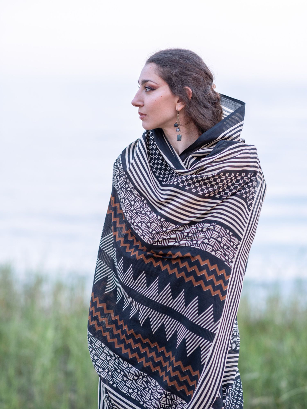 Легкий шарф-платок