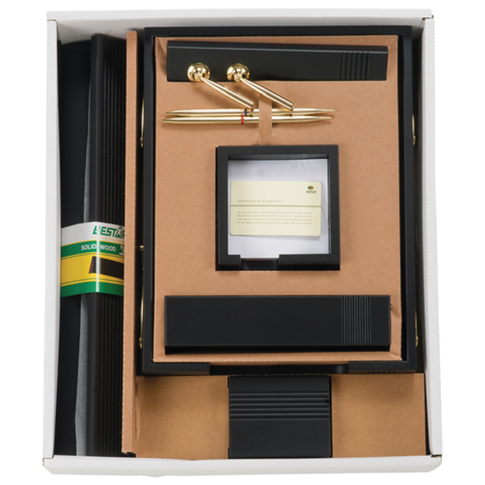 Набор настольный BESTAR "Osiris" из дерева, 7 предметов, цвет "черное дерево", 236388