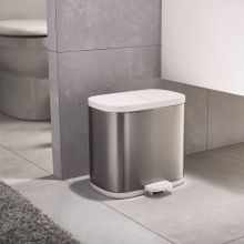 Joseph Joseph Контейнер мусорный Split™ для ванной комнаты, нержавеющая сталь
