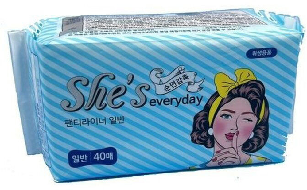 Прокладки ежедневные гигиенические She's everyday, 40 шт