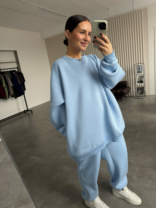 Костюм нежно-голубой утепленный