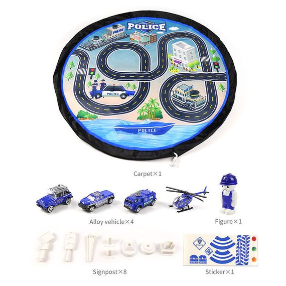 Police Vehicle Playset Store Carpet PT70016