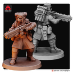 Astra Militarum Tallarn Desert Raiders Талларнский гвардеец с автоматическим дробовиком миниатюра для AOS,Waha, Настольная игра, НРИ, Варгейм, РПГ