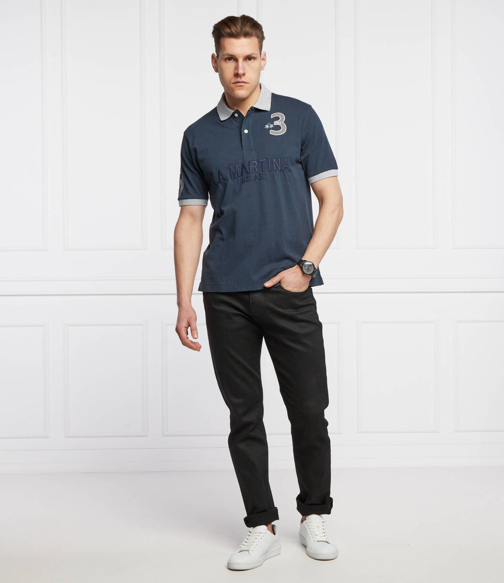 поло La Martina - темно-синий(TMP600 JS316)