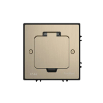 MultiDesk Лючок с розеткой 2К+З, 16А/250В, IP44 с монтажной коробкой для бетонных полов Никель, тип