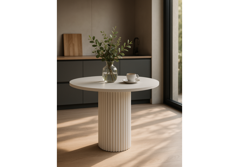 Стол деревянный Woodville Барел 100 белый, белый, ножки белые