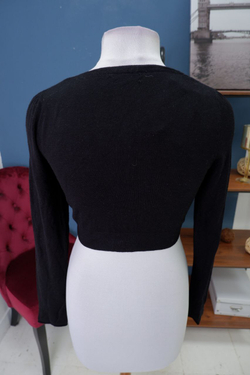 Топ на пуговицах черный 44 размер