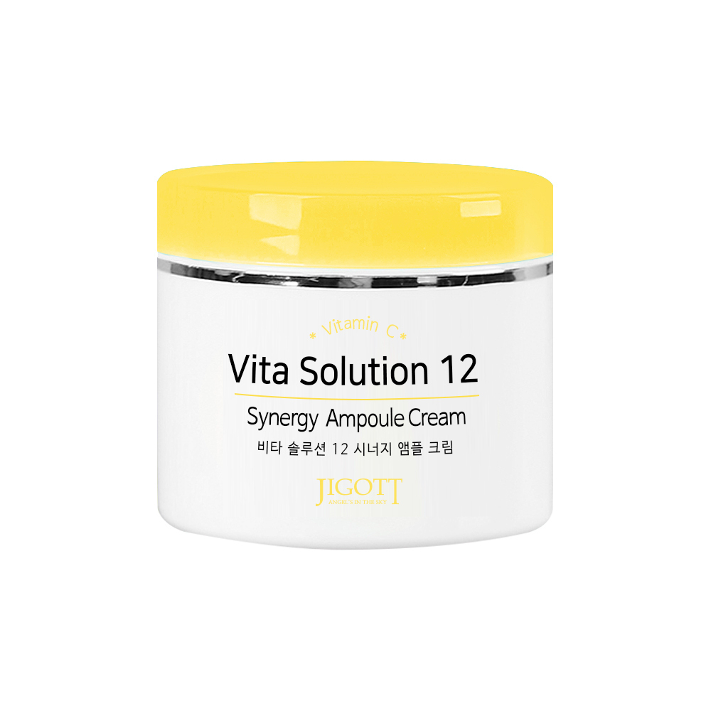 JIGOTT Крем для лица ОСВЕТЛЕНИЕ Е Vita Solution 12 Synergy Ampoule Cream, 100 мл