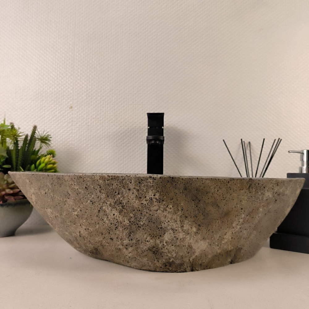 Каменная раковина из речного камня RS-05076 (56*37*15) 0857 из натурального камня