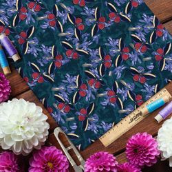 Ткань ниагара «бабочки в ночи» стиля «нуар»