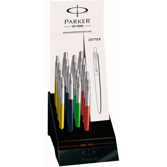 Дисплей c шариковыми ручками Parker Jotter 125th в ассортименте, 18 шт., 1870820