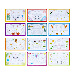 Игра развивающая Пиши-стирай Двумя руками 24 карточки