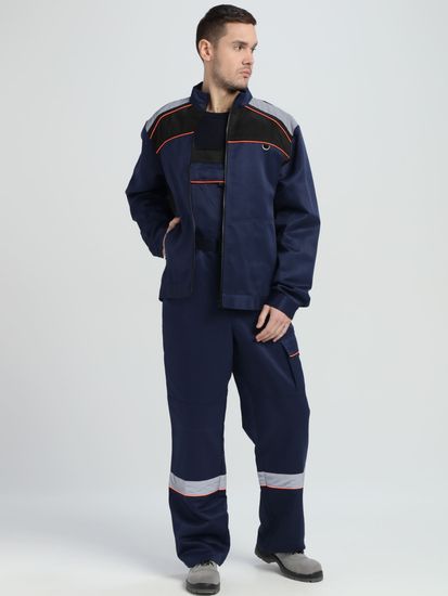 Костюм "Практик-2"полукомбинезон (т.синий/черный)