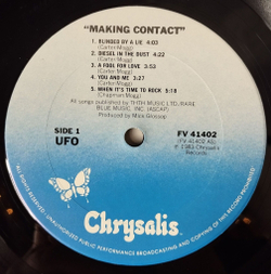 Винтажная виниловая пластинка LP UFO Making Contact (USA 1983)