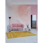 Ковер ручной работы из шерсти и хлопка poetry and steps горчичного цвета, 160х230 см