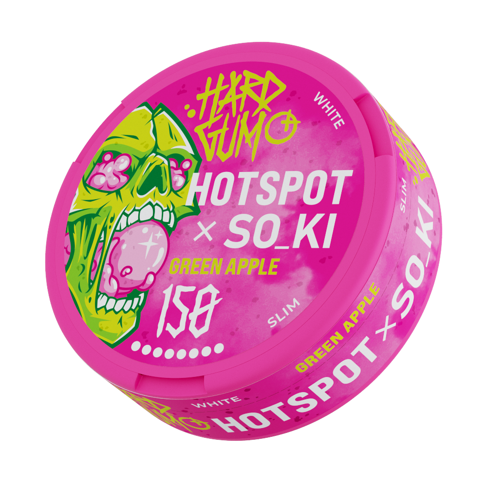 СНЮС HOTSPOT x SO_KI HARD GUM GREEN APPLE (150МГ) - ЯБЛОЧНАЯ ЖВАЧКА