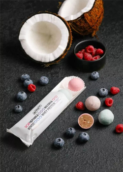 Конфеты протеиновые ассорти / Черника Малина Кокос / 350 г / шоу-бокс / 10 шт / ТМ Mytruefit