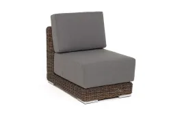 "Капри" модуль диванный прямой с подушками, цвет коричневый