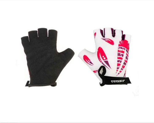 Перчатки TRIX nw  женские, S, коротк. пальцы, гелев. вставки, дышащая лайкра/искусств. замша, пурпурно-белые