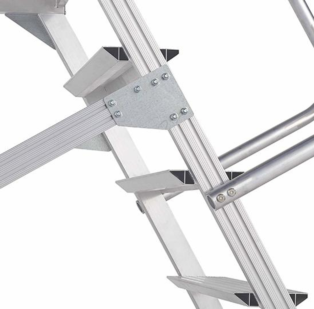 Вышка - стремянка разборная на колесах (150кг+150кг) MEGAL ВС3-6.0