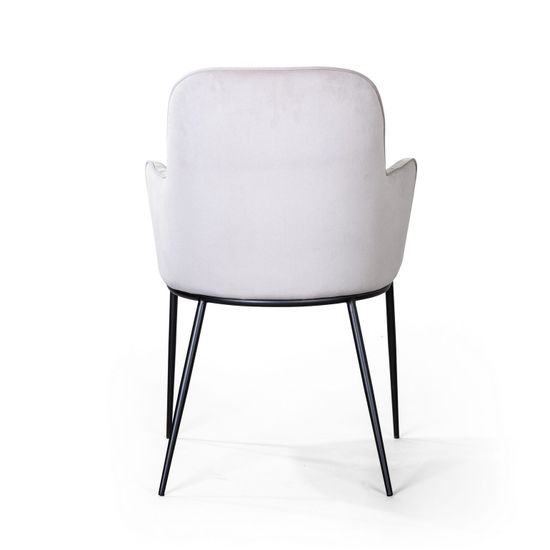 Стул с подлокотниками Barkley микровелюр цвет серый