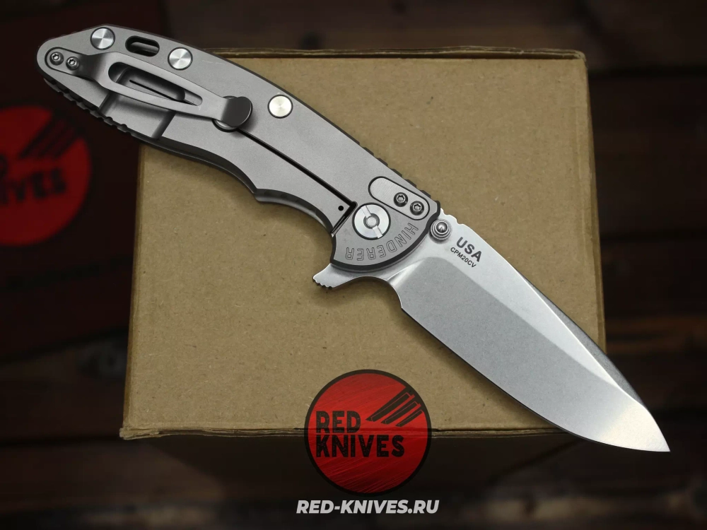 Нож HINDERER XM-18 SPEARPOINT Slicer TITANIUM - фрезеровка Frag RK-473
