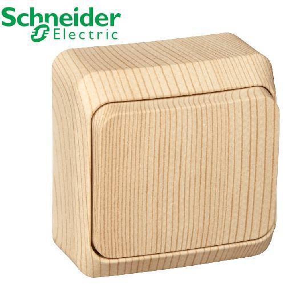 ВА10-004D Переключатель 1кл (сосна) Этюд Schneider