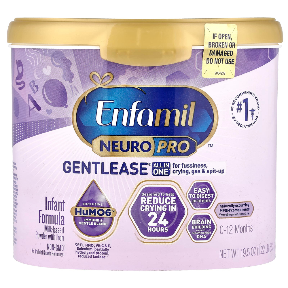Enfamil, NeuroPro ™ Gentlease®, смесь для детей от 0 до 12 месяцев, 553 г (19,5 унции)