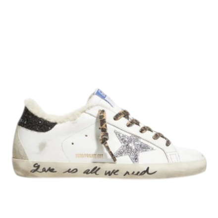 Кеды Golden Goose Superstar Leather Glitter Low-Top Sneakers Black