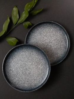 Набор 2 шт тарелок с бортиком, 23,5 см, Синий песок