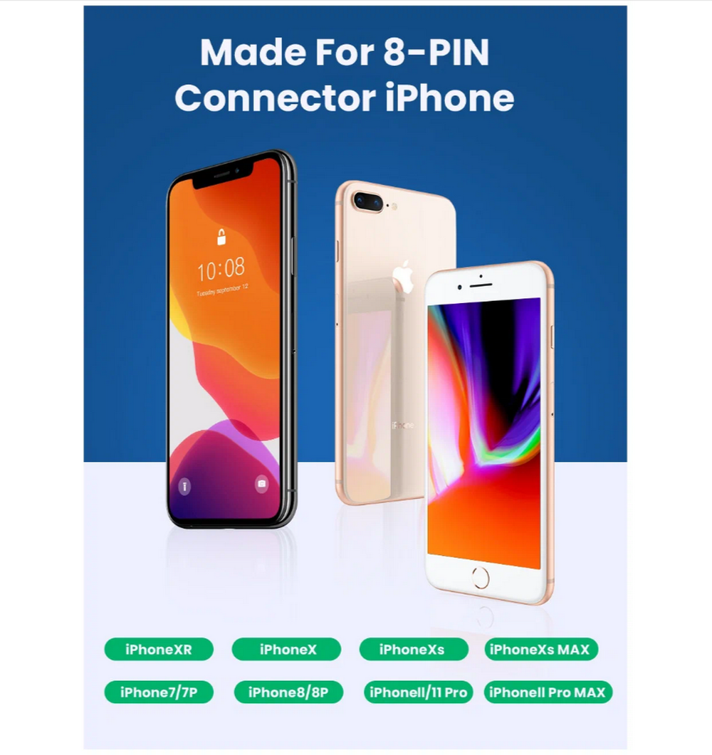 Переходник Lightning 8PIN x Audio/AUX RoHS GL026