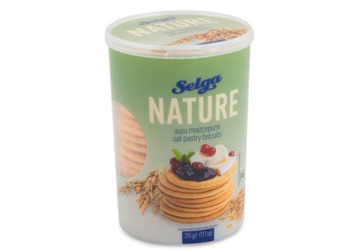 Овсяное хлебное печенье "Selga Nature", 315г