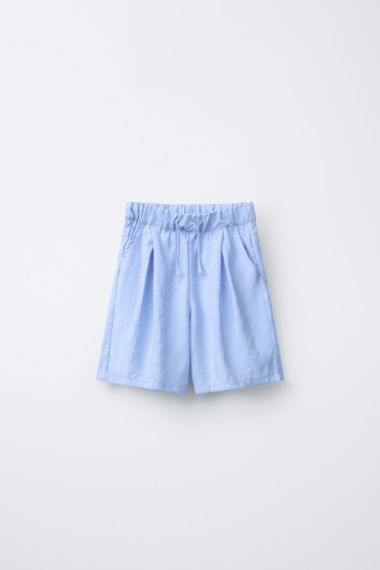 ZARA ШОРТЫ-БЕРМУДЫ ИЗ МОДАЛА, СИНИЙ
