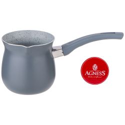 ТУРКА AGNESS "АРКТИК" С АНТИП. .МРАМОР. ПОКРЫТИЕМ И РУЧКОЙ SOFT TOUCH 600 МЛ БЕЗ УПАК (КОР=36ШТ.)