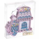 Ёлочная игрушка «Пряничная машина» 9,5*2*10,5 см, розовый