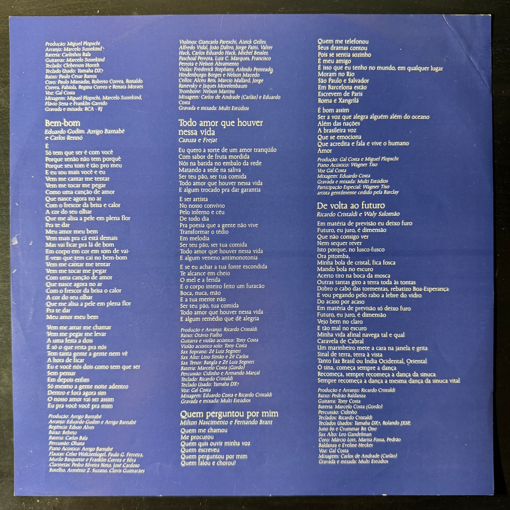 Gal Costa ‎– Bem Bom (Бразилия 1985г.) Т