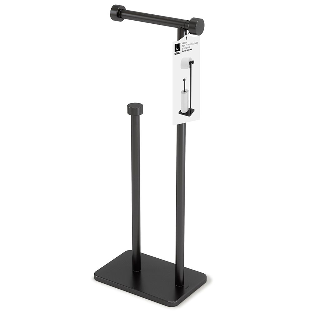 Держатель для туалетной бумаги Cappa, 20х12х52 см, черный