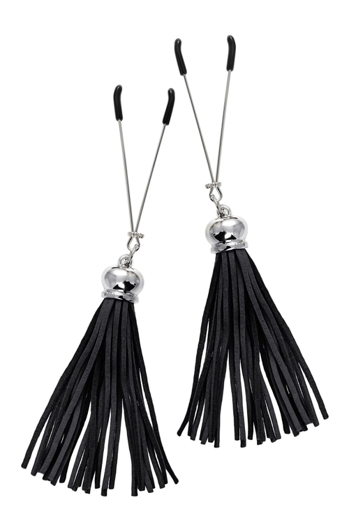 Зажимы на соски Pecado с замшевыми черными кисточками